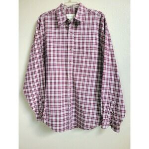 Eddie Bauer Mens Shirt‎ Plaid Button Down Casual Workwear Sz L